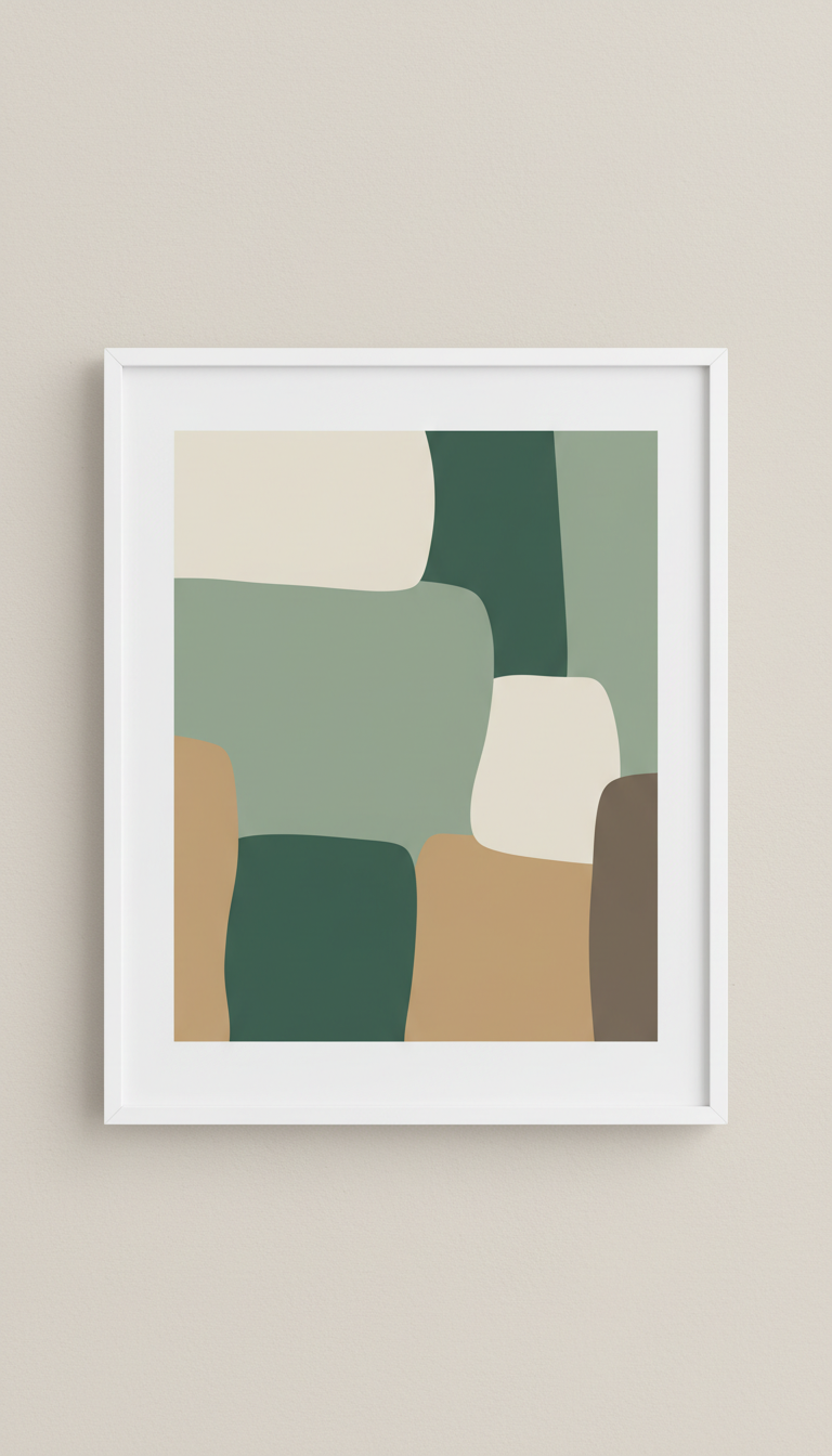 Abstract Art Print on Textured Canvas